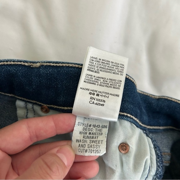 Mother The High Waisted Runaway jeans Sweet And Sassy 26 - Picture 16 of 16